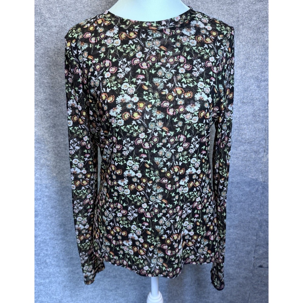 INC Brand New With Tags Floral Mesh Mock Turtleneck Size Small